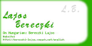 lajos bereczki business card